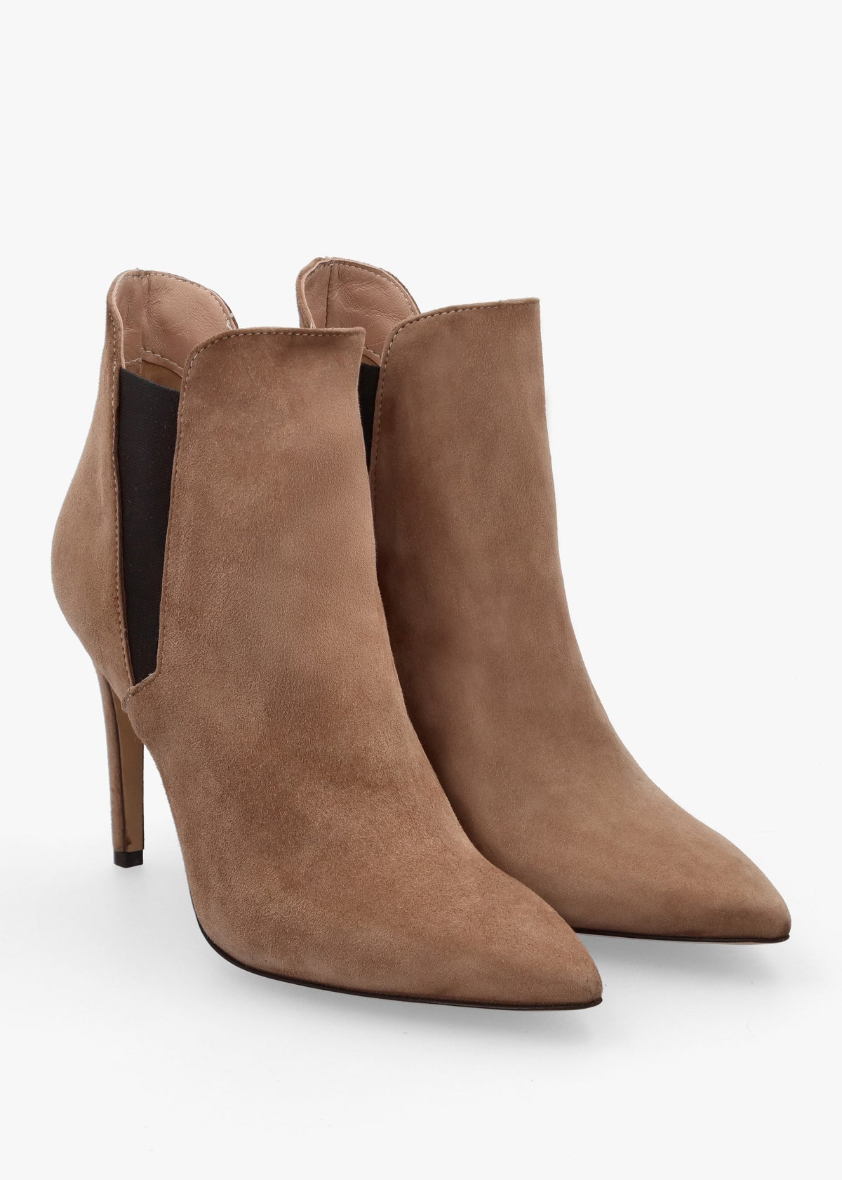 Adril Taupe Suede Ankle Boots