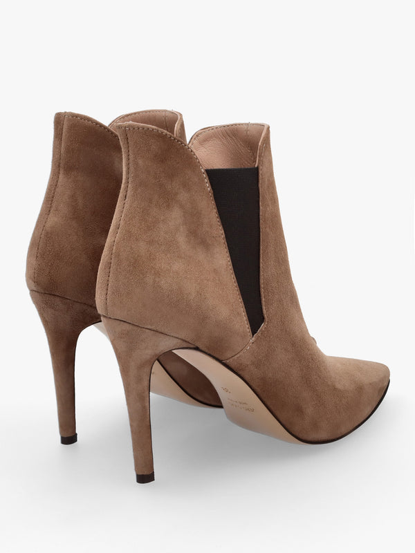 Adril Taupe Suede Ankle Boots