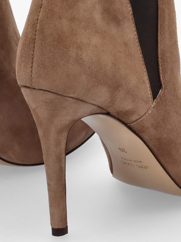 Adril Taupe Suede Ankle Boots
