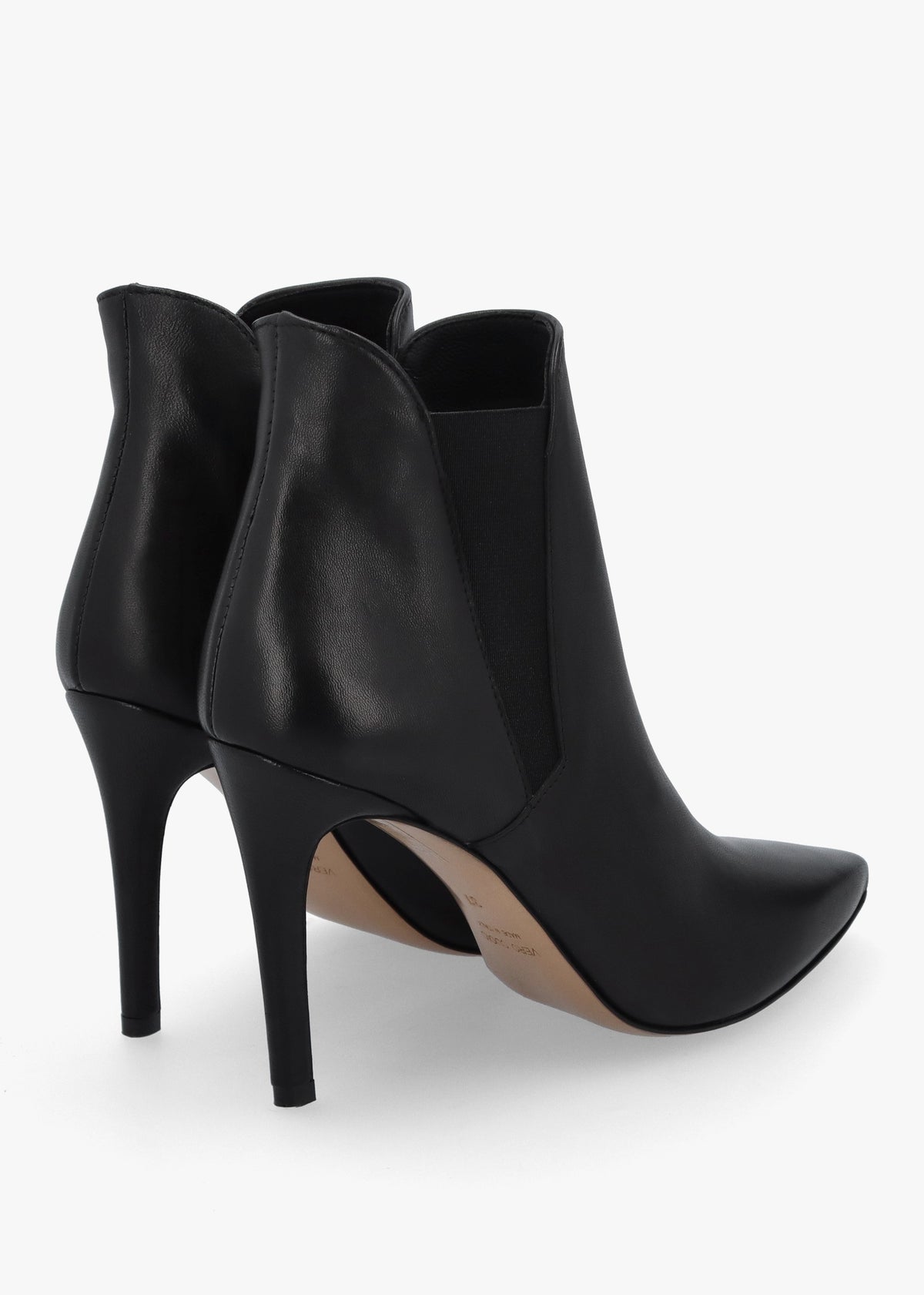 Adril Black Leather Ankle Boots