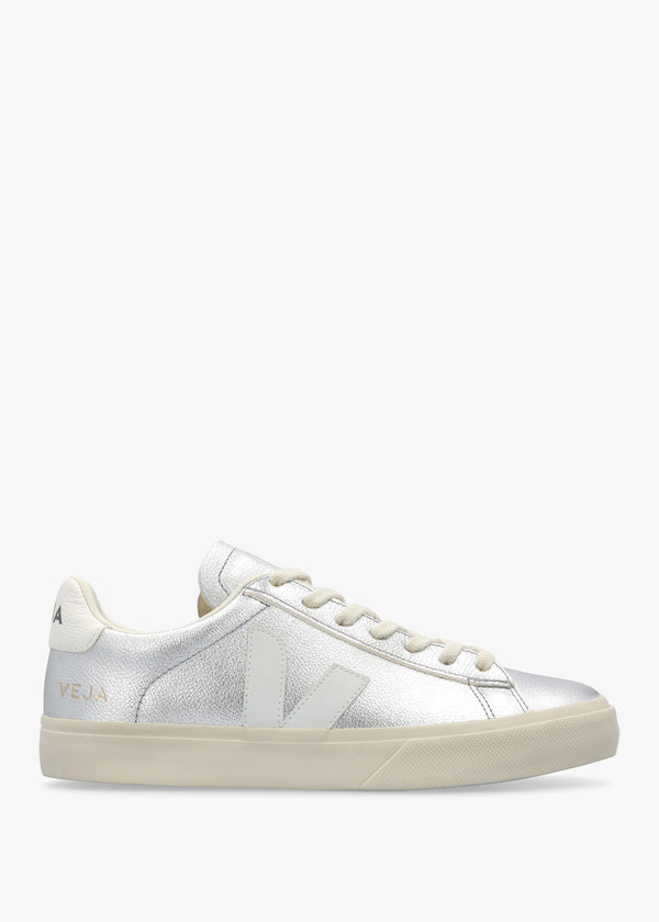 Campo Chromefree Leather Silver White Trainers