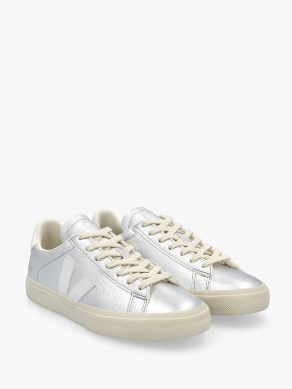 Campo Chromefree Leather Silver White Trainers