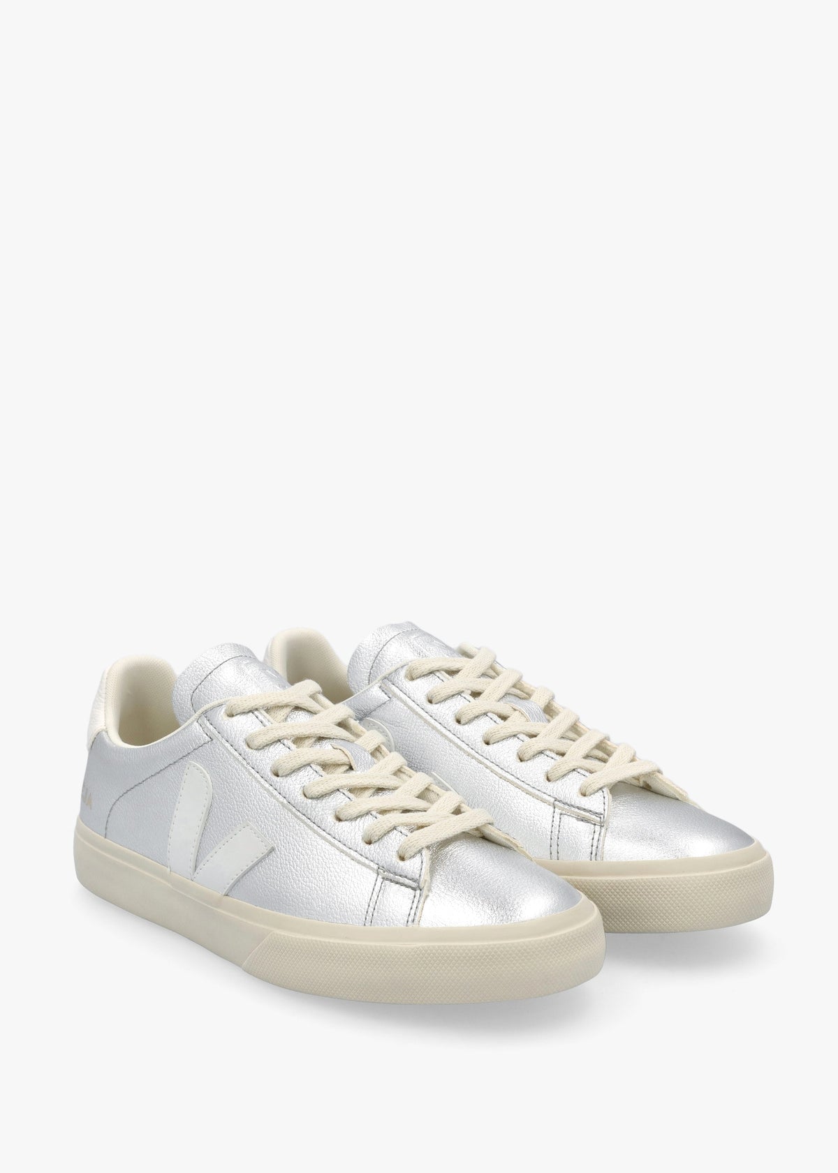 Campo Chromefree Leather Silver White Trainers