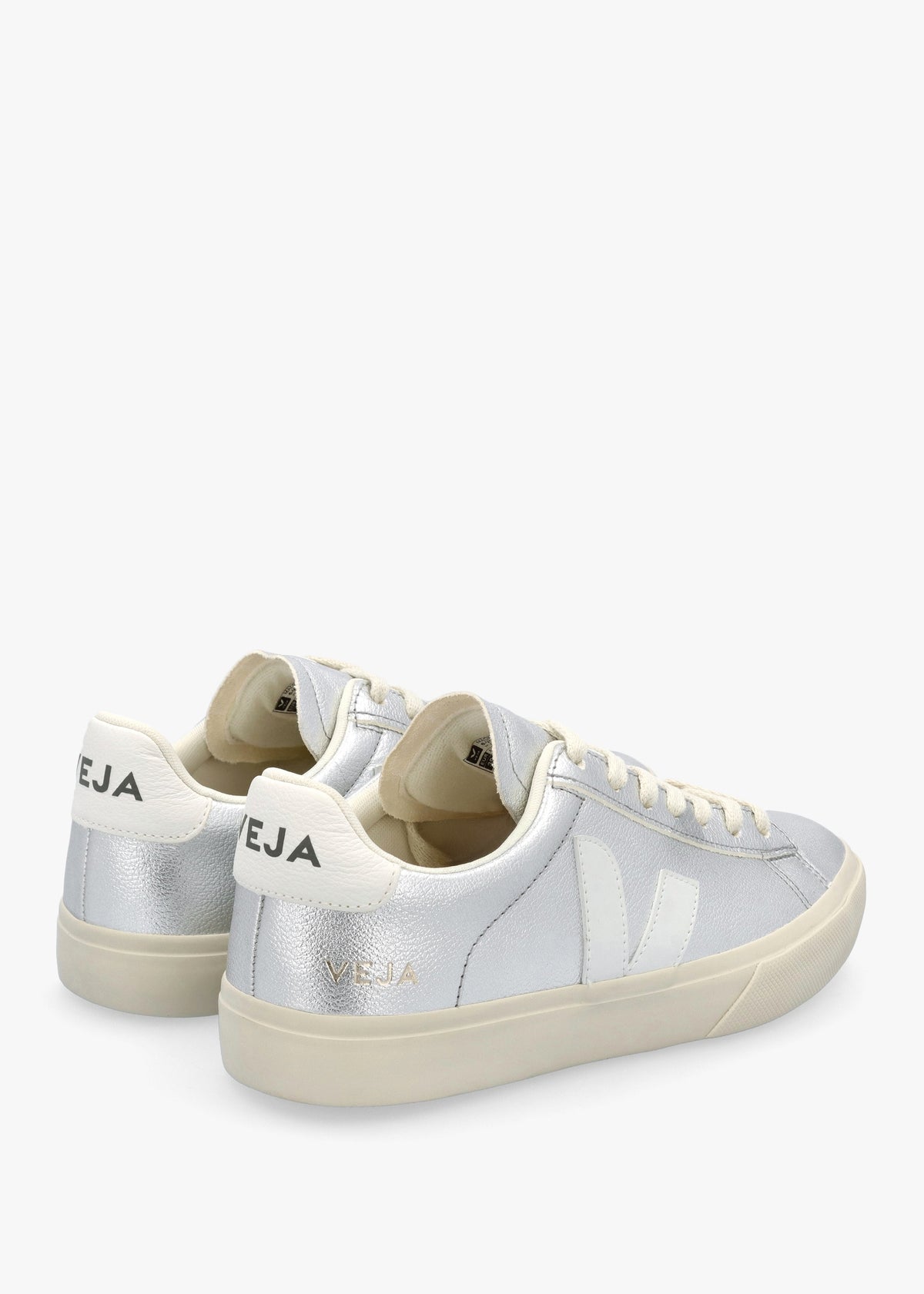 Campo Chromefree Leather Silver White Trainers