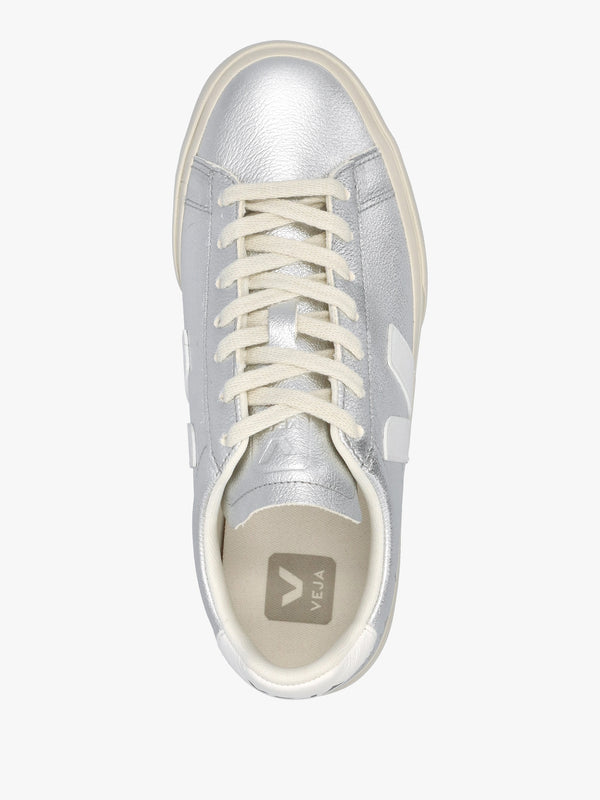 Campo Chromefree Leather Silver White Trainers