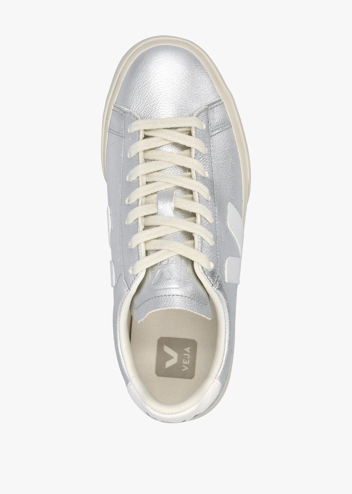 Campo Chromefree Leather Silver White Trainers