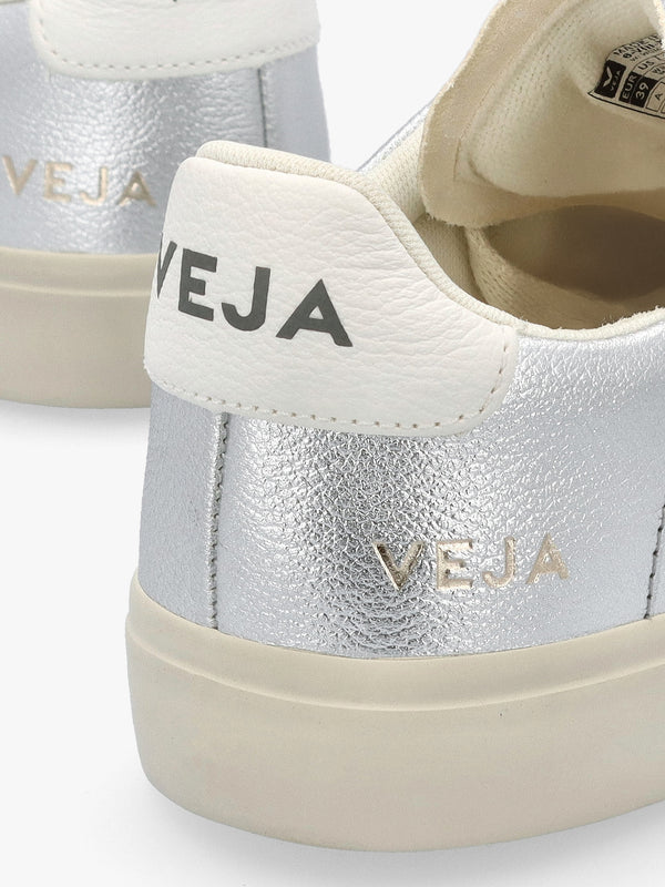 Campo Chromefree Leather Silver White Trainers