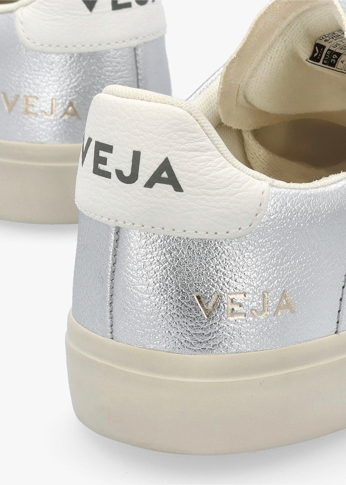 Campo Chromefree Leather Silver White Trainers