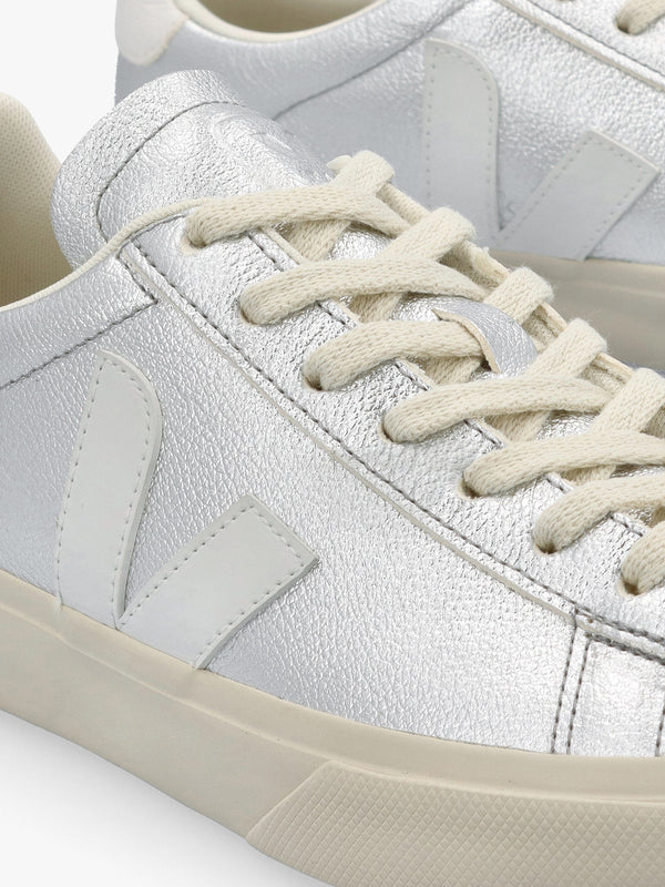 Campo Chromefree Leather Silver White Trainers