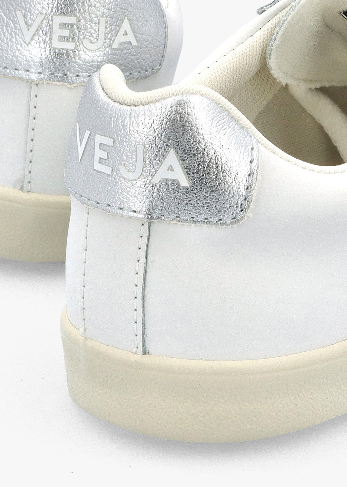Women's Esplar Logo Extra White Silver Leather Trainers