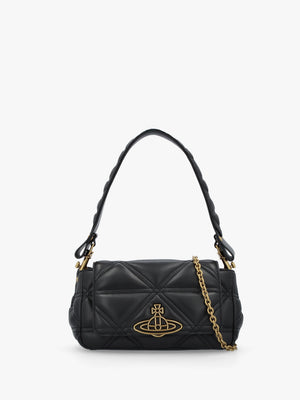 Hazel Medium Quilted Black Leather Shoulder Bag