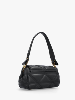 Hazel Medium Quilted Black Leather Shoulder Bag