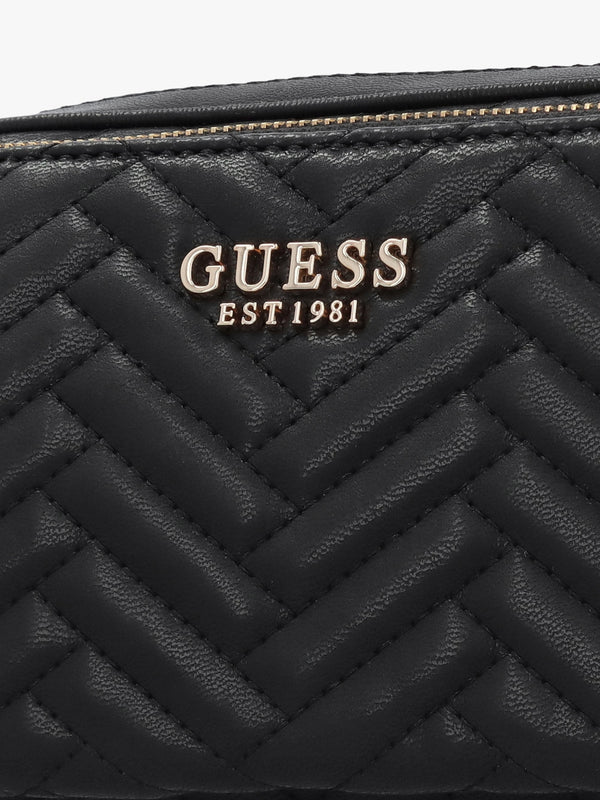 Anning Quilted Black Camera Cross-Body Bag
