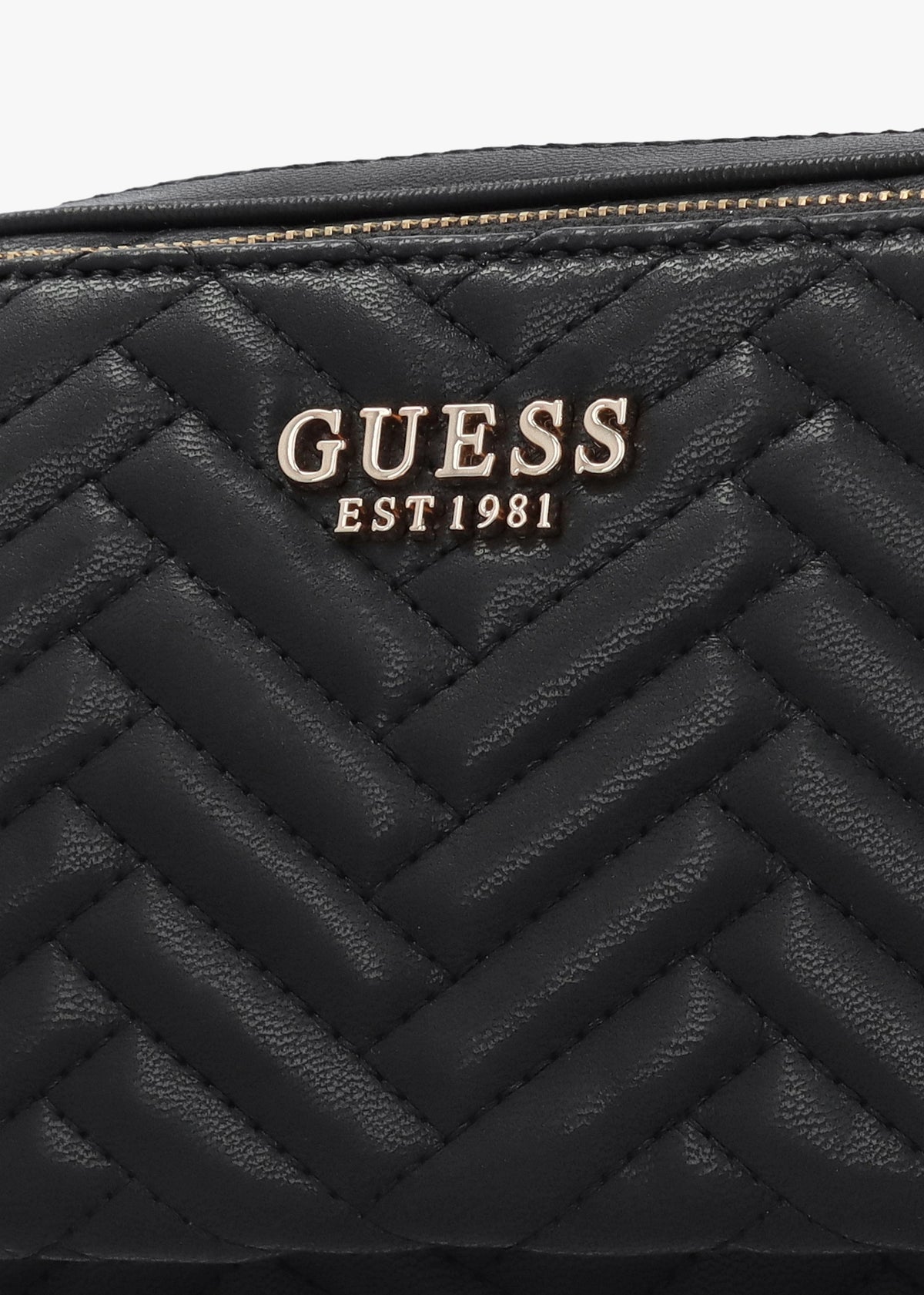 Anning Quilted Black Camera Cross-Body Bag