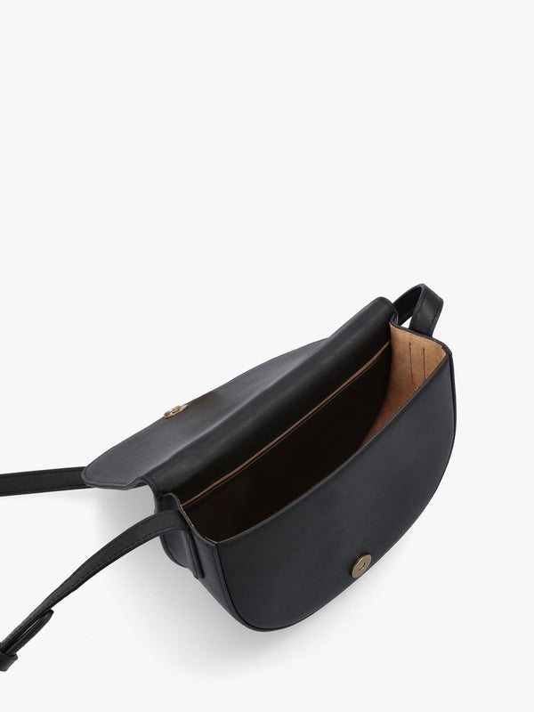 Witley Medium Black Leather Cross-Body Bag