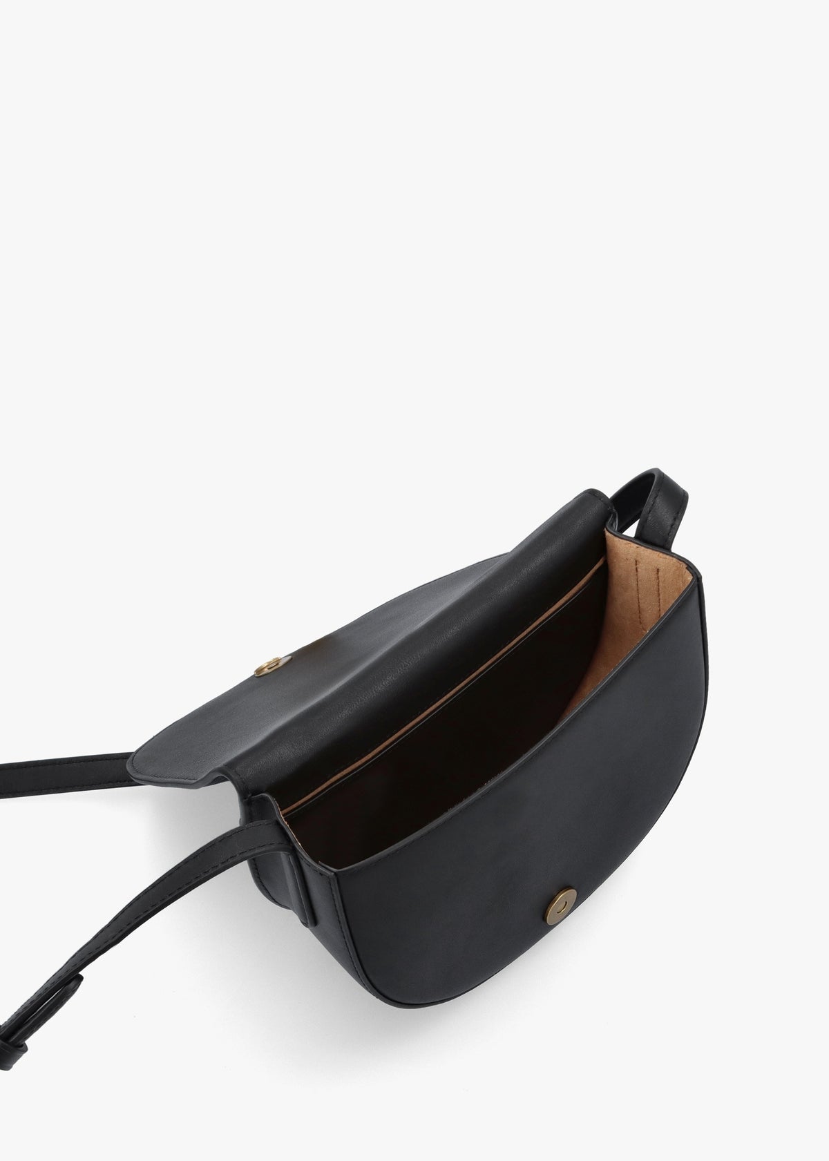 Witley Medium Black Leather Cross-Body Bag