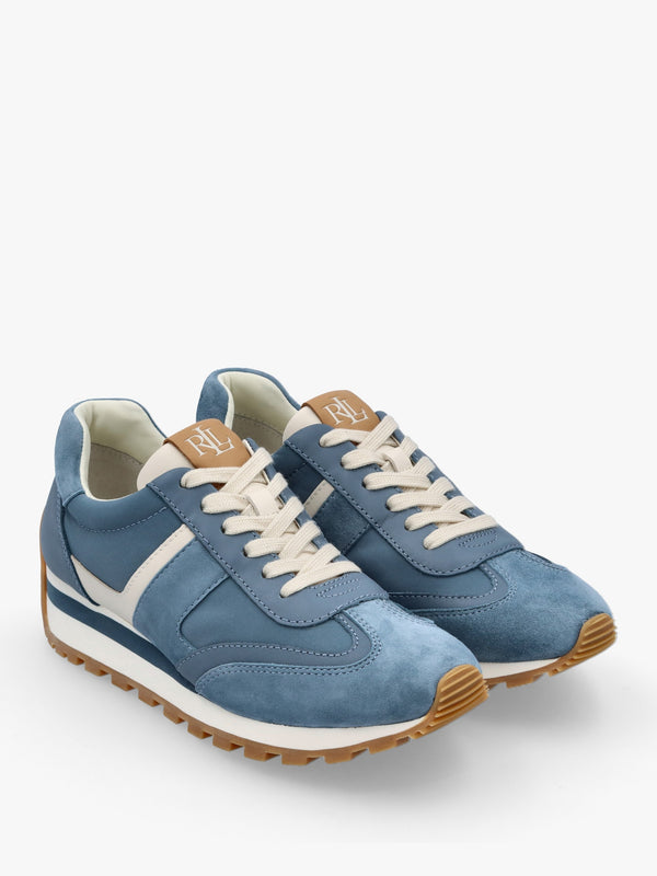 Dani Colour Block Blue Dust Suede Trainers