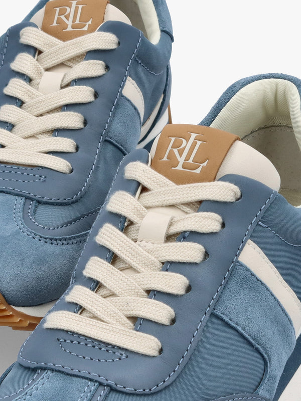Dani Colour Block Blue Dust Suede Trainers