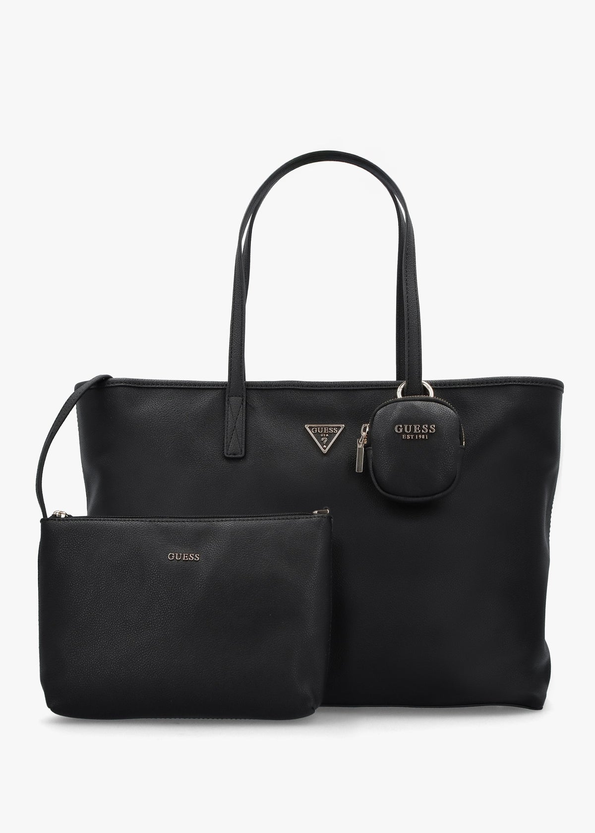 Large Power Play II Black Tech Tote Bag