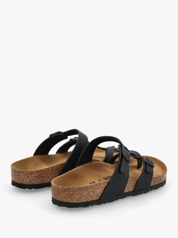 Mayari Black Birko-Flor Thong Sandals