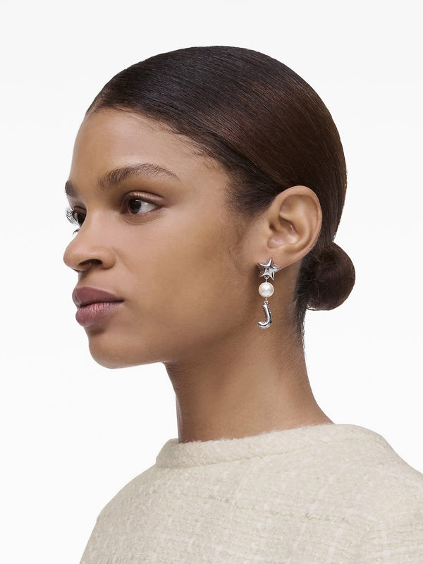The MJ Balloon Pearl Silver Earrings
