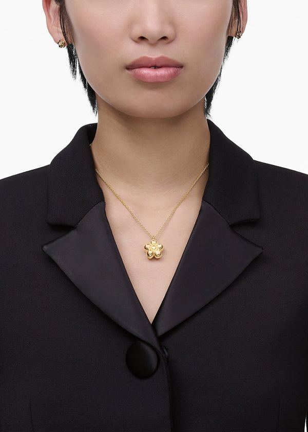 The Daisy Balloon Light Antique Gold Necklace