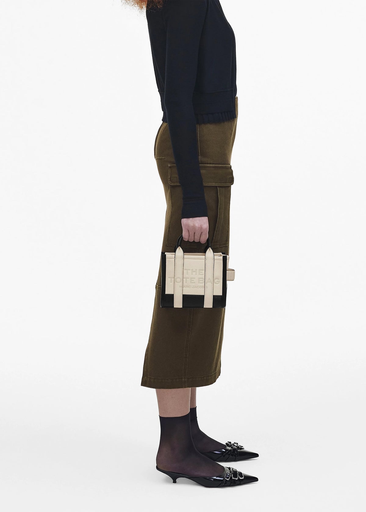 The Colorblock Leather Ivory Multi Cross-Body Tote Bag