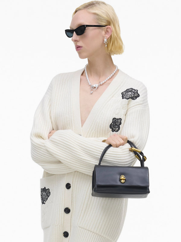 The Mini Dual Black Leather Bag