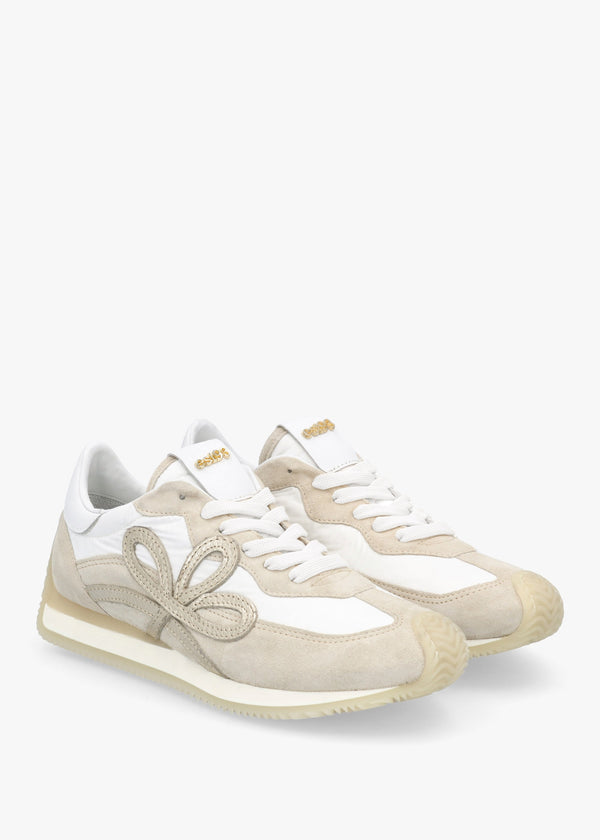 Movie Beige Suede & Nylon Runner Trainers