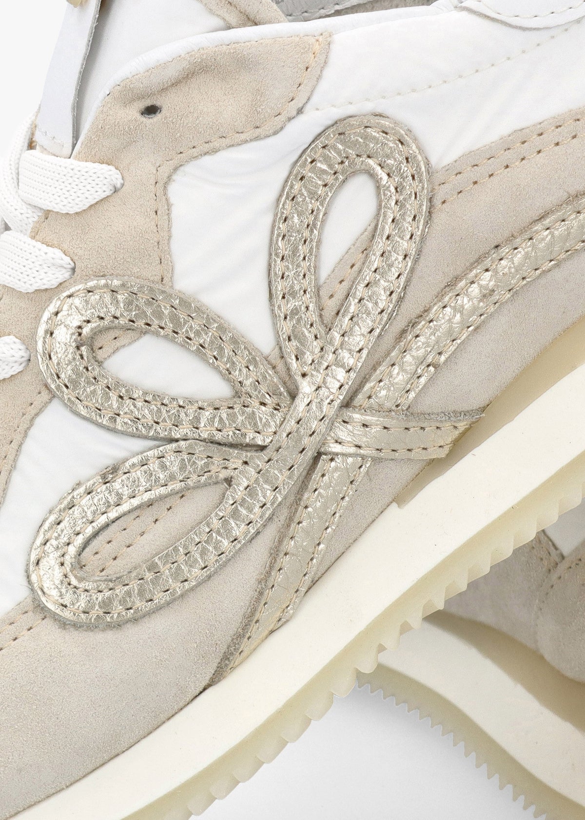 Movie Beige Suede & Nylon Runner Trainers