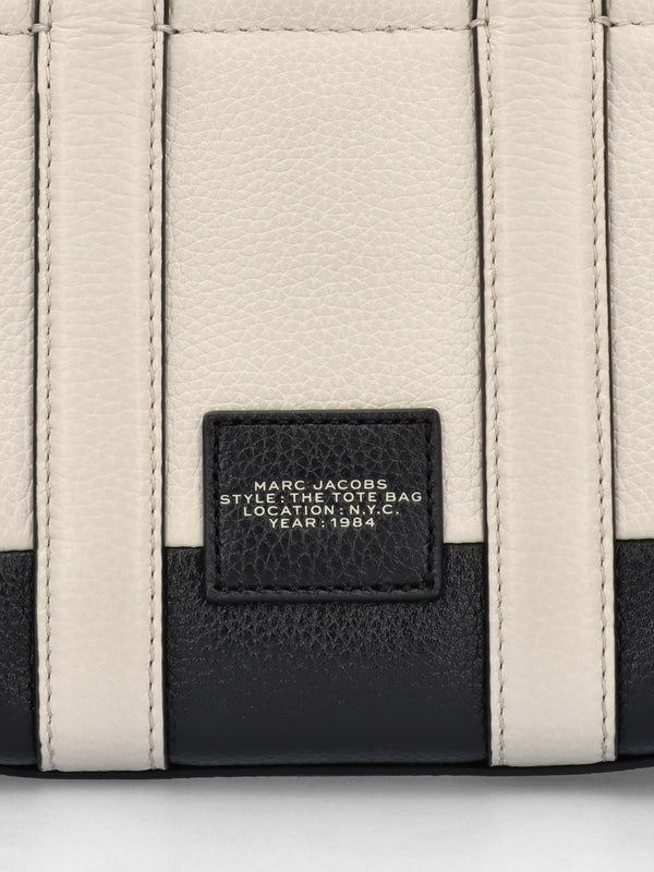 The Colorblock Leather Ivory Multi Cross-Body Tote Bag