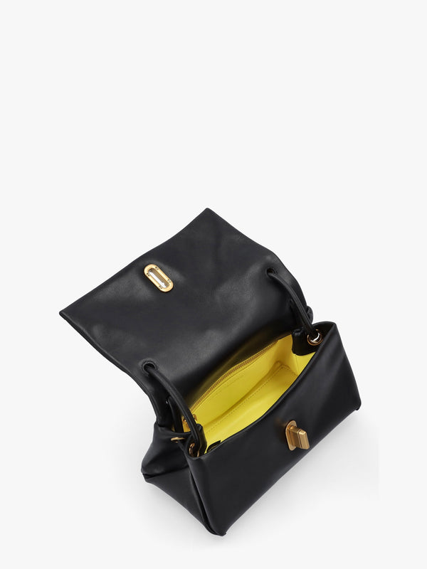 The Mini Dual Black Leather Bag