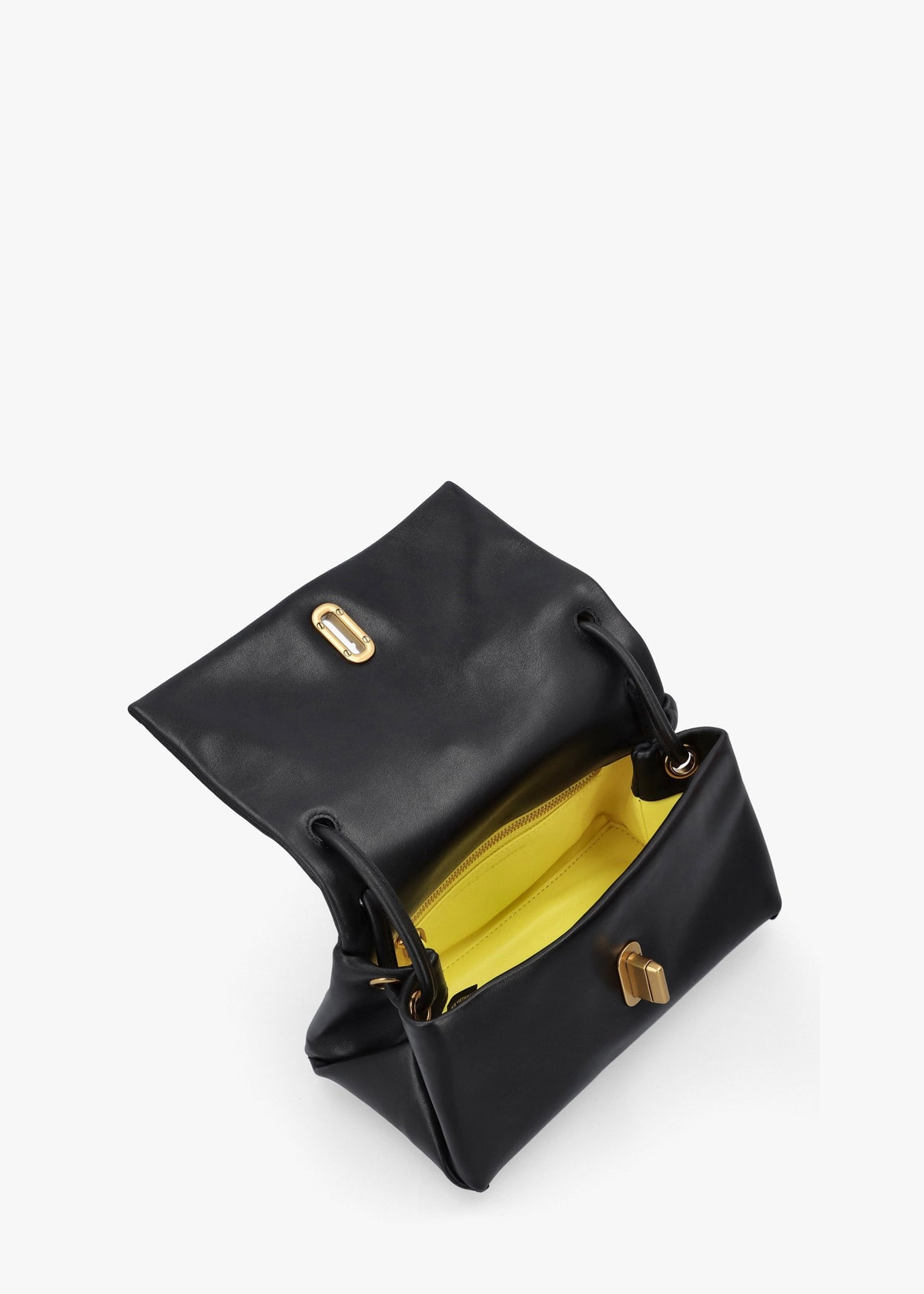 The Mini Dual Black Leather Bag