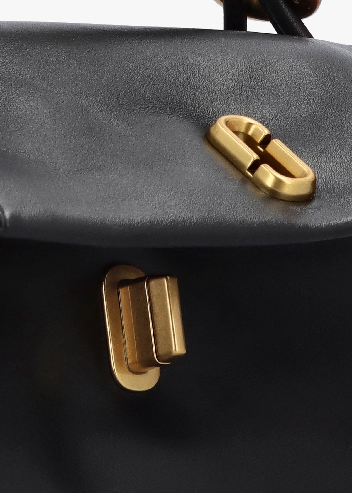 The Mini Dual Black Leather Bag