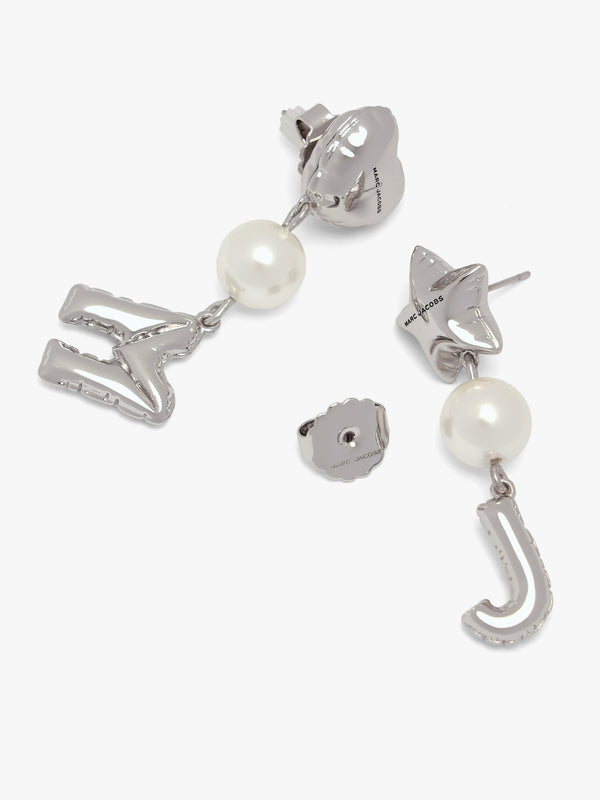 The MJ Balloon Pearl Silver Earrings