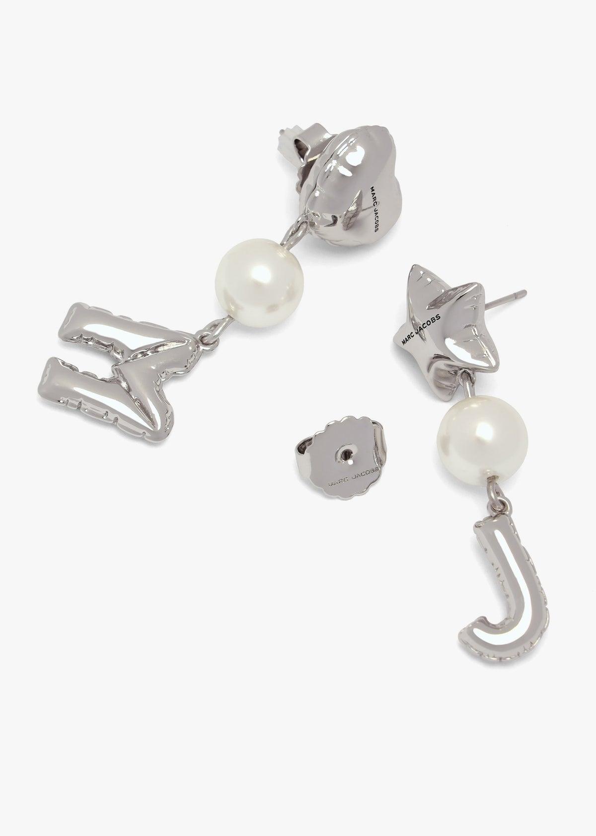 The MJ Balloon Pearl Silver Earrings