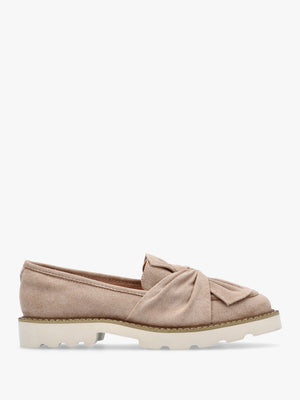 Eves Beige Textile Loafers