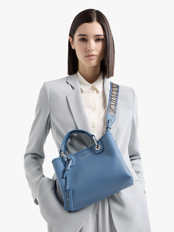 Myea Blue Shopper Bag With Pouch