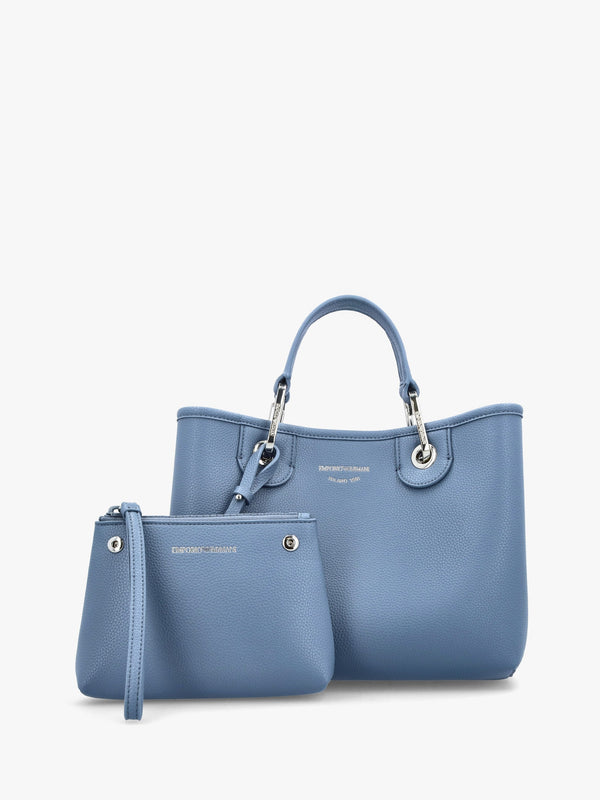 Myea Blue Shopper Bag With Pouch