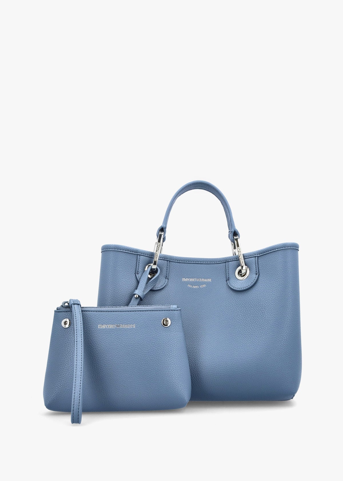 Myea Blue Shopper Bag With Pouch