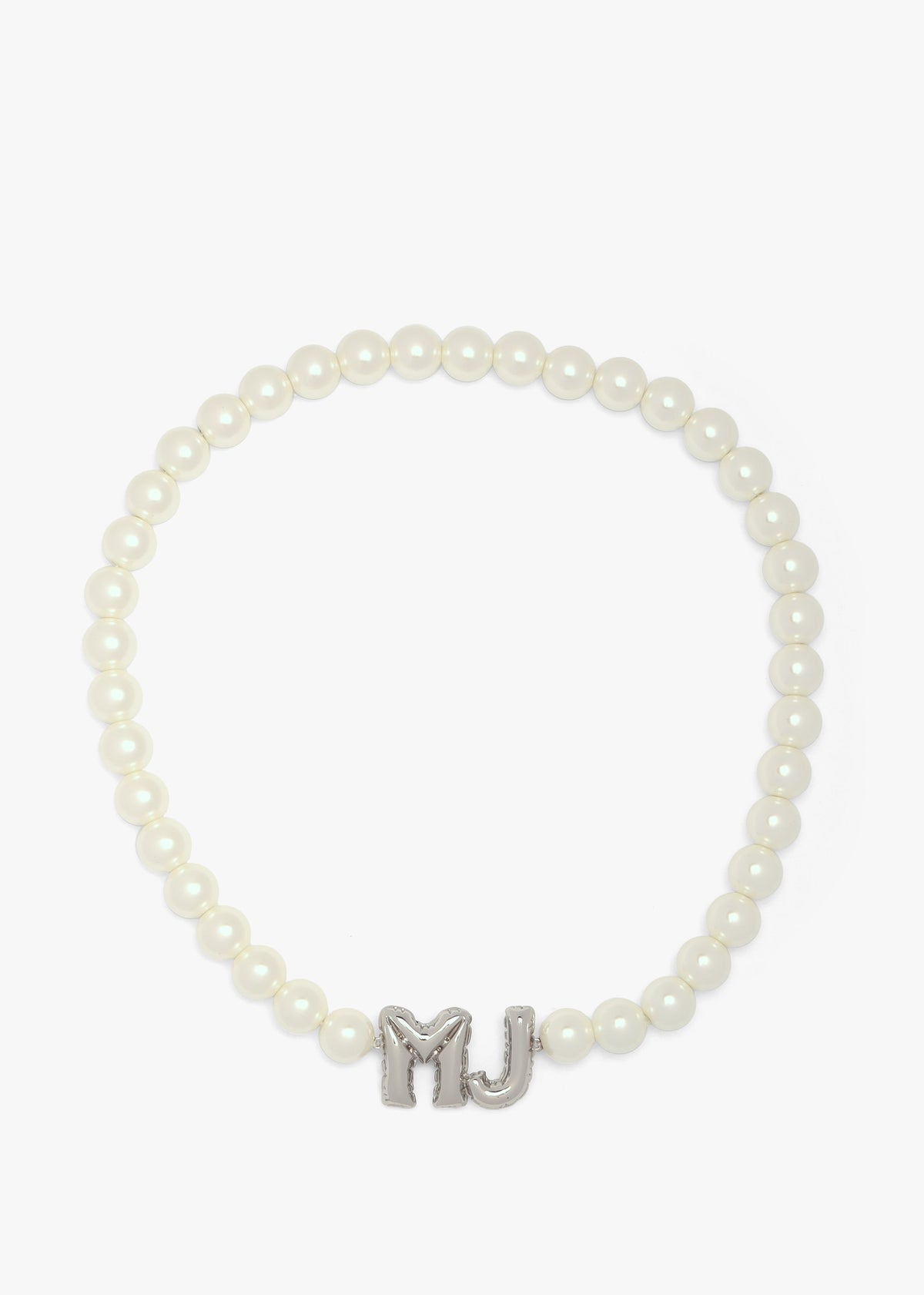 The Marc Jacobs Balloon Pearl Silver Necklace