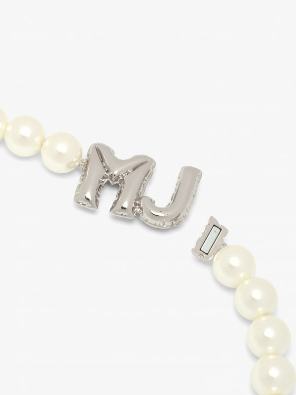 The Marc Jacobs Balloon Pearl Silver Necklace