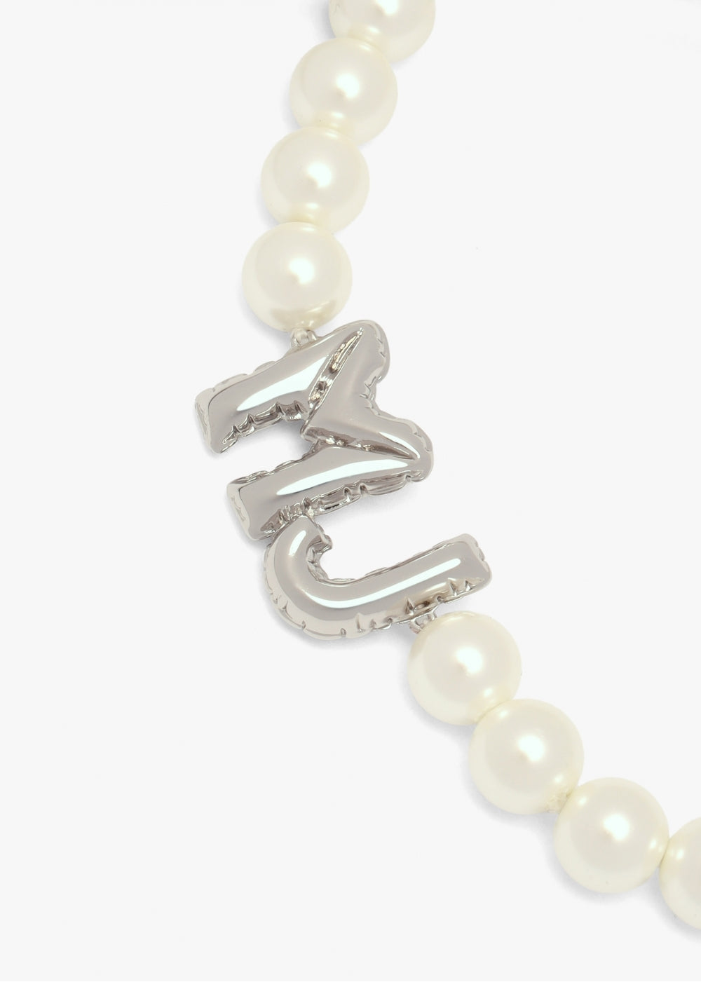 The Marc Jacobs Balloon Pearl Silver Necklace