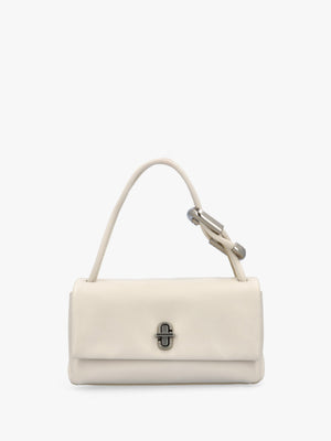 The Mini Dual Cloud White Leather Bag