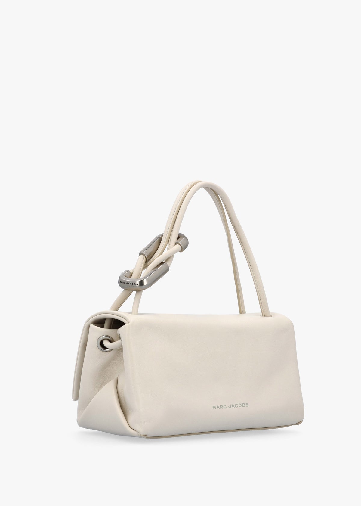 The Mini Dual Cloud White Leather Bag