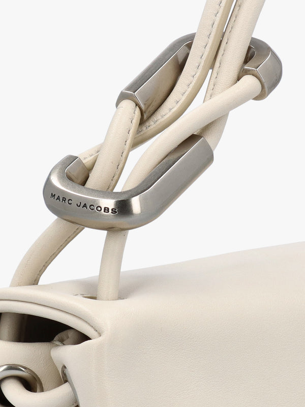 The Mini Dual Cloud White Leather Bag