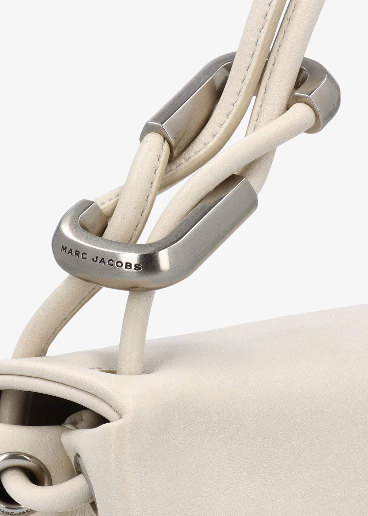 The Mini Dual Cloud White Leather Bag