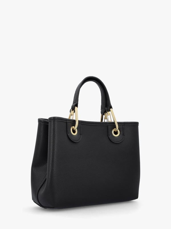 Myea Black Shopper Bag With Pouch