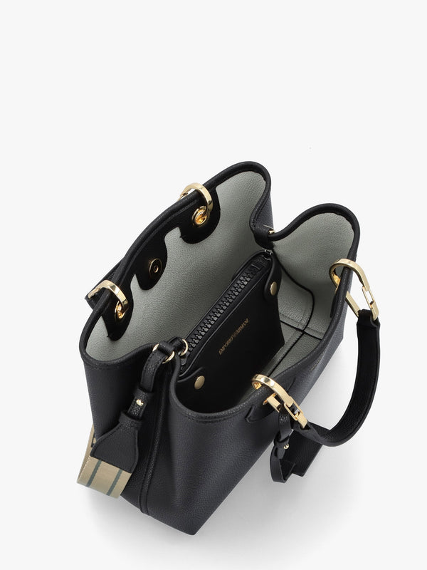 Myea Black Shopper Bag With Pouch