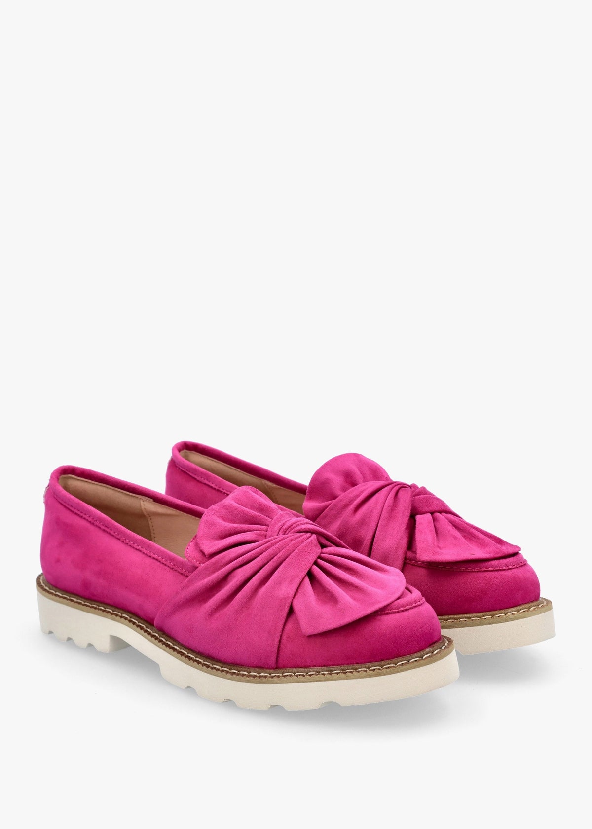 Eves Pink Textile Loafers
